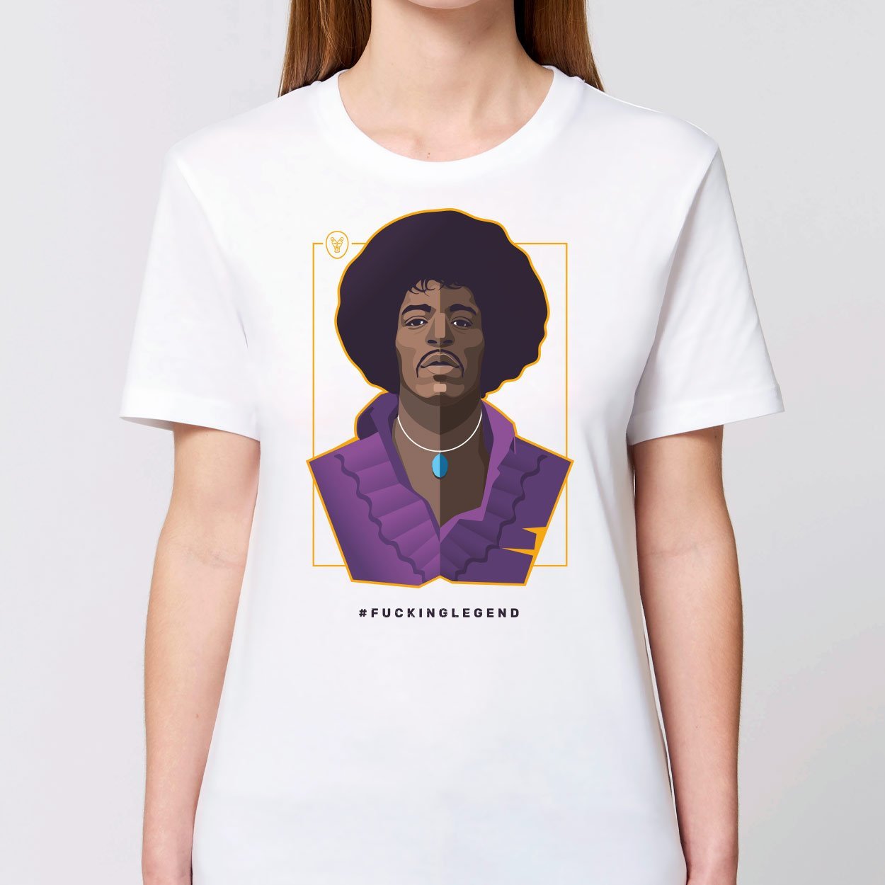 
                  
                    T-Shirt Unisex "Jimihx" White - FK'NG LEGEND
                  
                